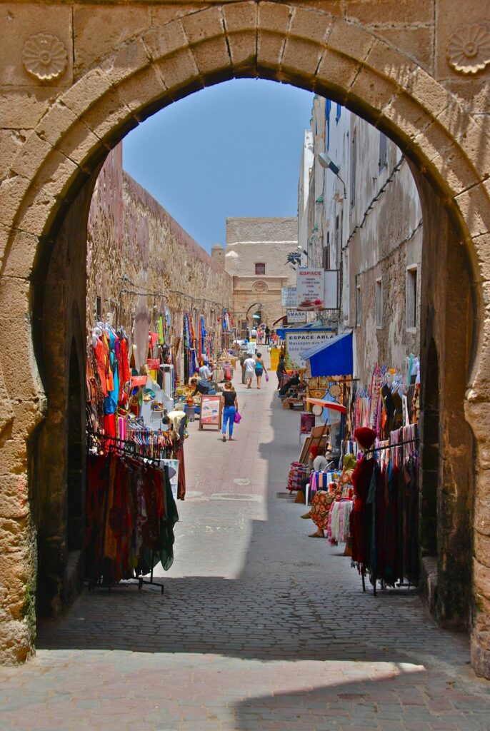Essaouira medina artisan shops and colorful alleys