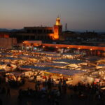 Jemaa el-Fnaa market in Marrakech during Morocco in Ramadan iftar